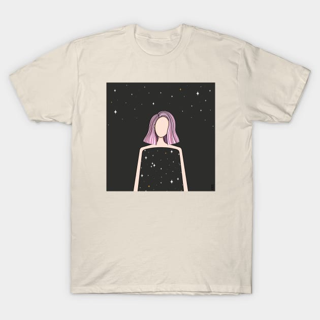 Daughter of the Universe T-Shirt by hazal kirikci